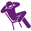 Relaxing figure in chair representing peace of mind after professional cleaning – Easy Bliss