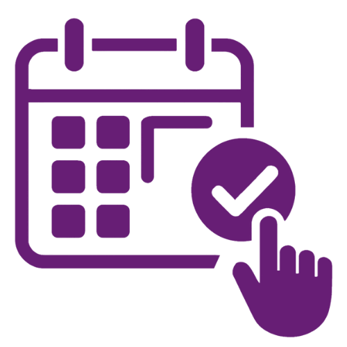 Booking calendar icon – simple and convenient