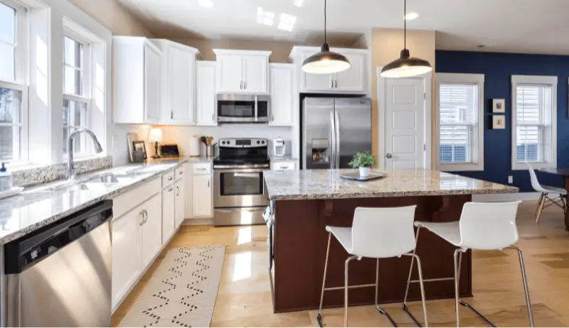 Modern kitchen after a professional deep house cleaning service by Easy Bliss